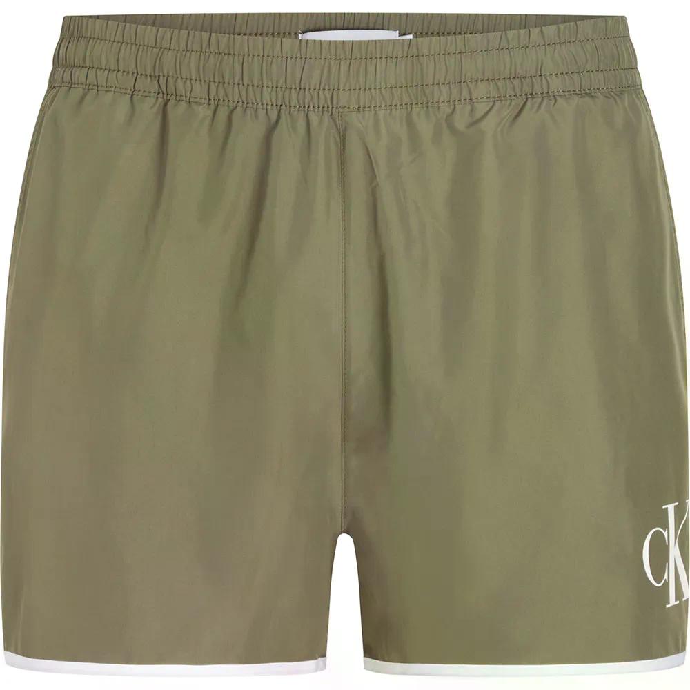 カルバン クライン ランナー スイムショーツ 水泳パンツ （ DuskyGreen ） | CALVIN KLEIN Runner Swim Shorts [t]