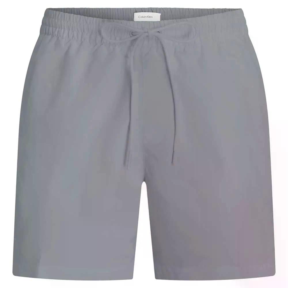 カルバン クライン コア ロゴ ミディアム ドローストリング スイムショーツ 水泳パンツ （ Quarry ） | CALVIN KLEIN Core Logo Medium Drawstring Swim Shorts 