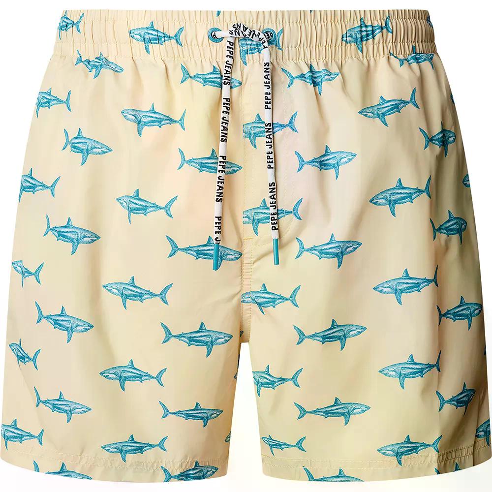 ペペジーンズ シャーク スイムショーツ 水泳パンツ （ DesertYellow ） | PEPE JEANS Shark Swim Shorts 