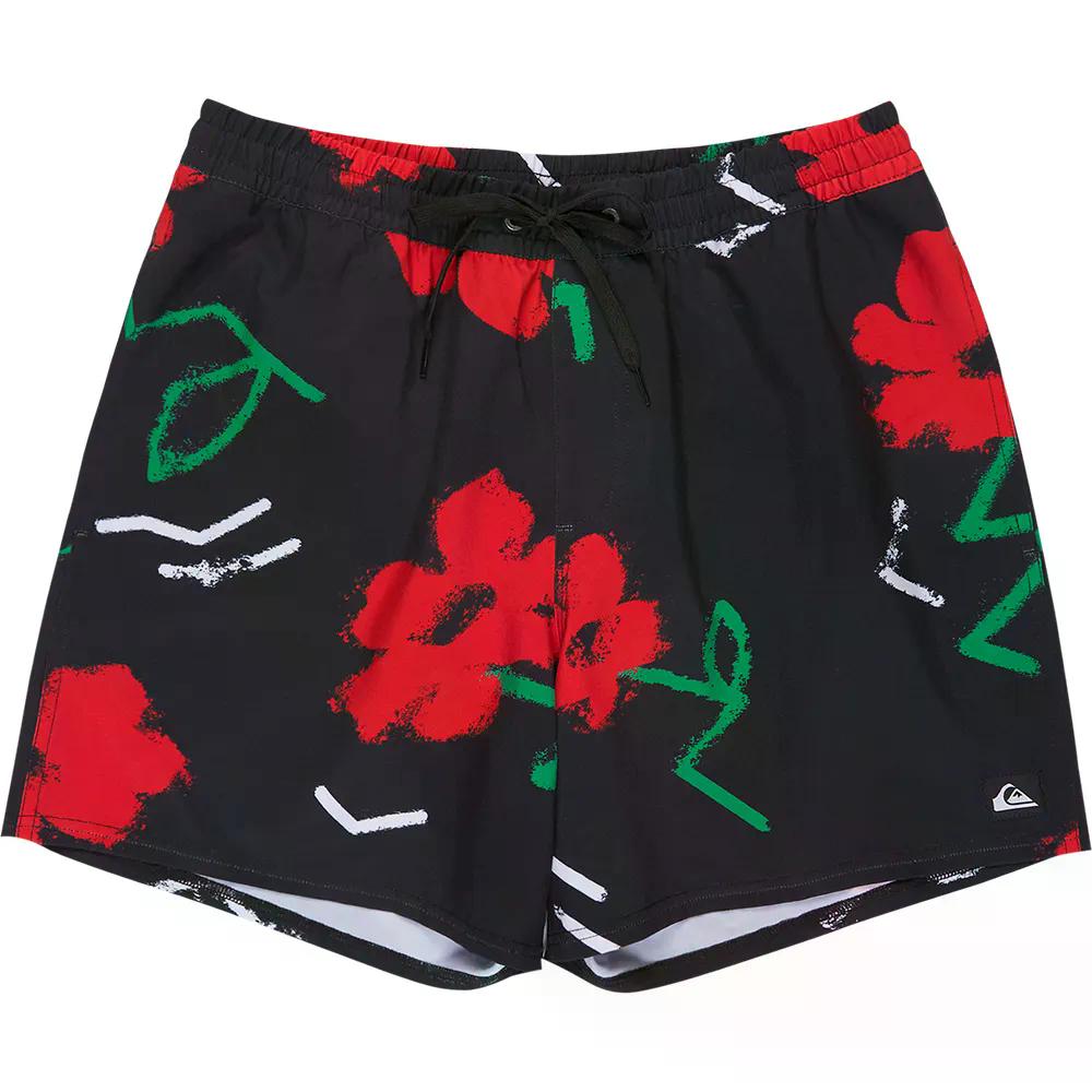 Rakuten - クイックシルバー ストレッチ プリンテッド ボレー 16インチ スイムショーツ 水泳パンツ （ BlackStreetFloral ） 　 [t]