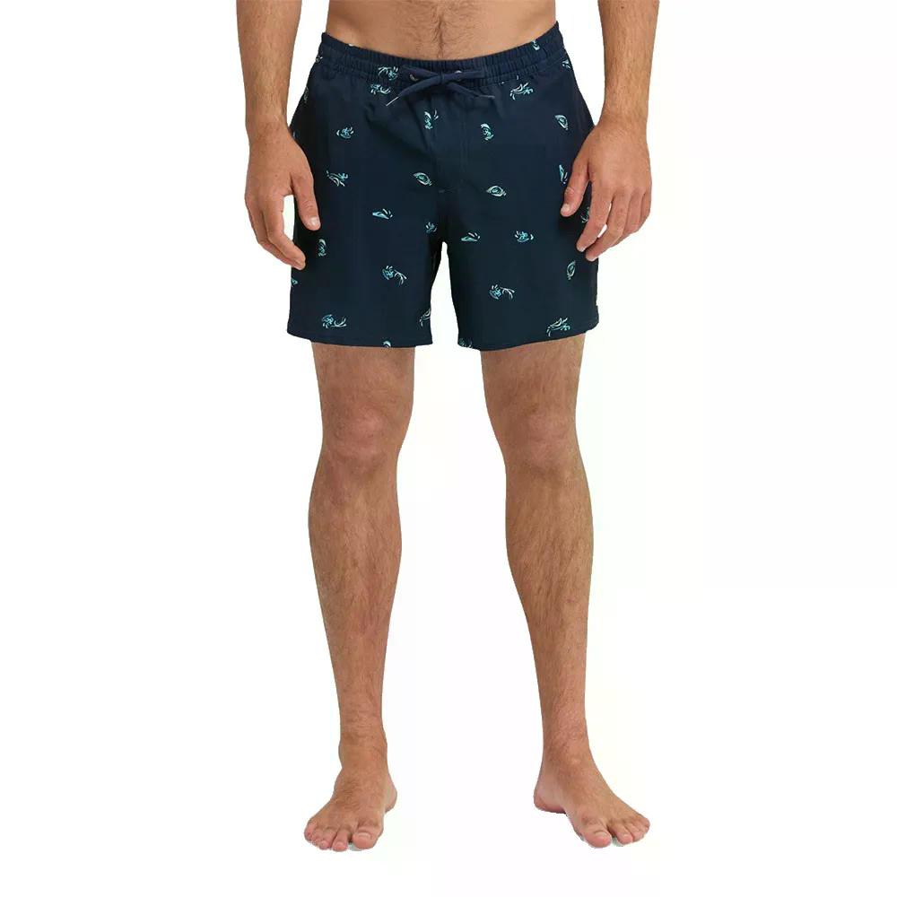 クイックシルバー ストレッチ プリンテッド ボレー 16インチ スイムショーツ 水泳パンツ （ DarkNavySpacedOut ） 　 [t]