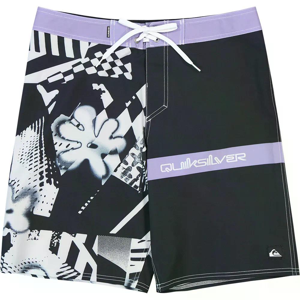樂天商城 - クイックシルバー サーフシルク ストレート 20インチ スイムショーツ 水泳パンツ （ BlackBlockMomentum ） | QUIKSILVER Surfsilk Straight 20-inch Swim Shorts [t]