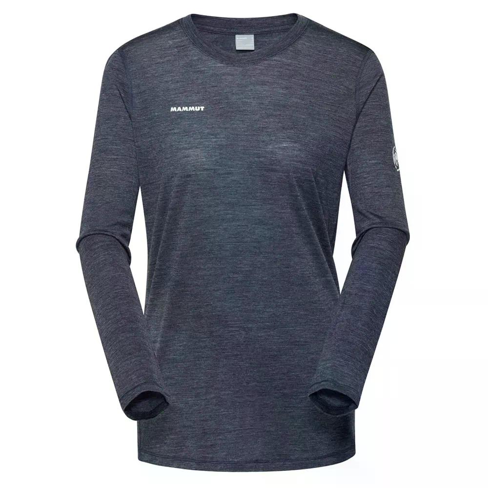 樂天商城 - MAMMUT Tree Wool FL 長袖Tシャツ （ MarineMelange ） [t]