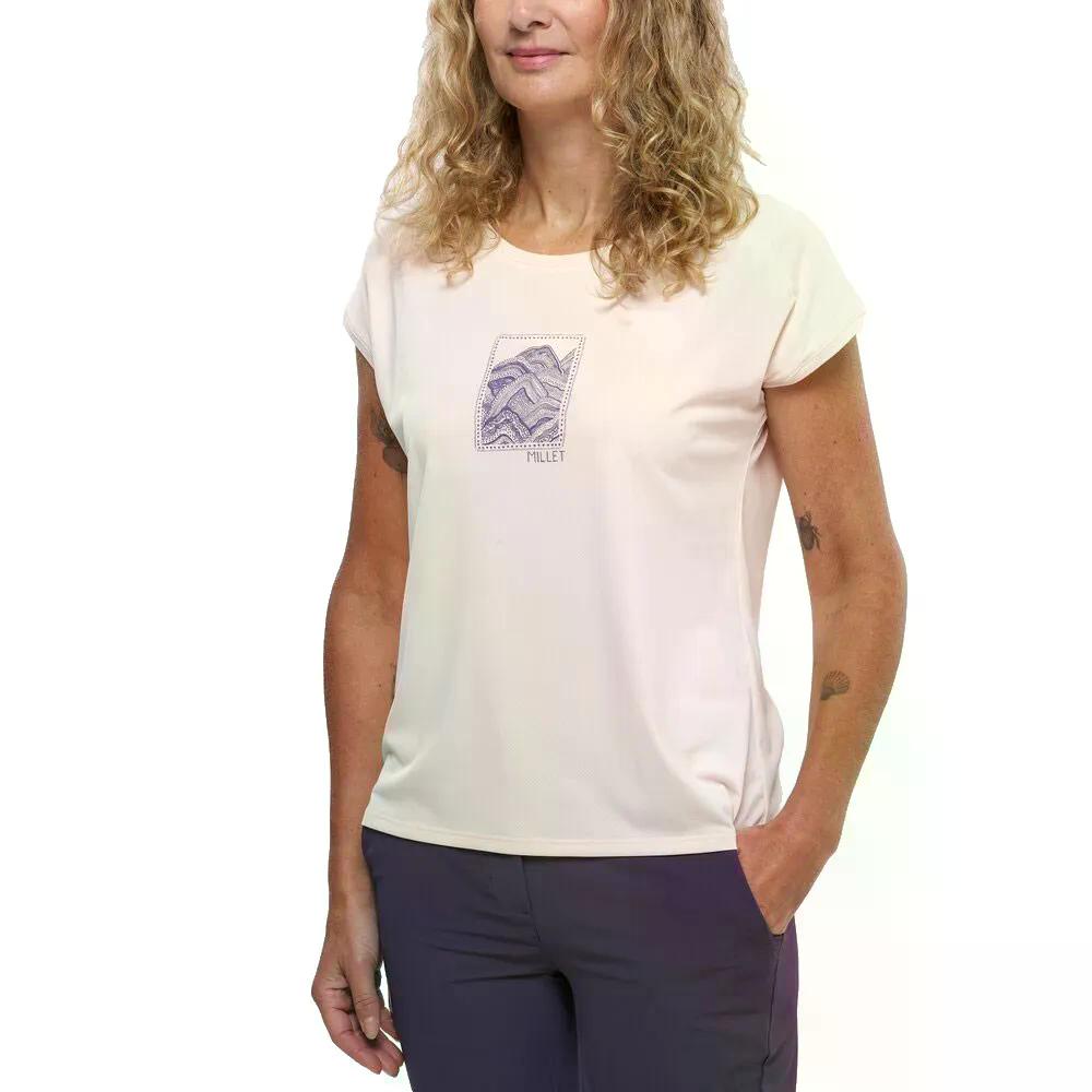 ミレー セネカ ショートスリーブ Tシャツ レディース （ VanillaCream ） | MILLET Seneca Short Sleeve T-Shirt Women 