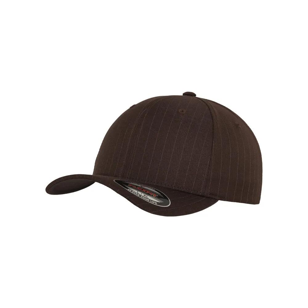 フレックスフィット ピンストライプ キャップ （ Brown/White ） | FLEXFIT Pintri...