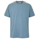 カッパ パウロ ショート スリーブ Tシャツ ( Blue Stone / Black / White ) | KAPPA Paulo short sleeve...