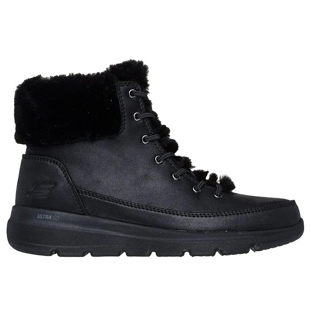 スケッチャーズ グレイシャル ウルトラ ブーティー レディース （ Black Textile ） | SKECHERS Glacial Ultra booties Women 