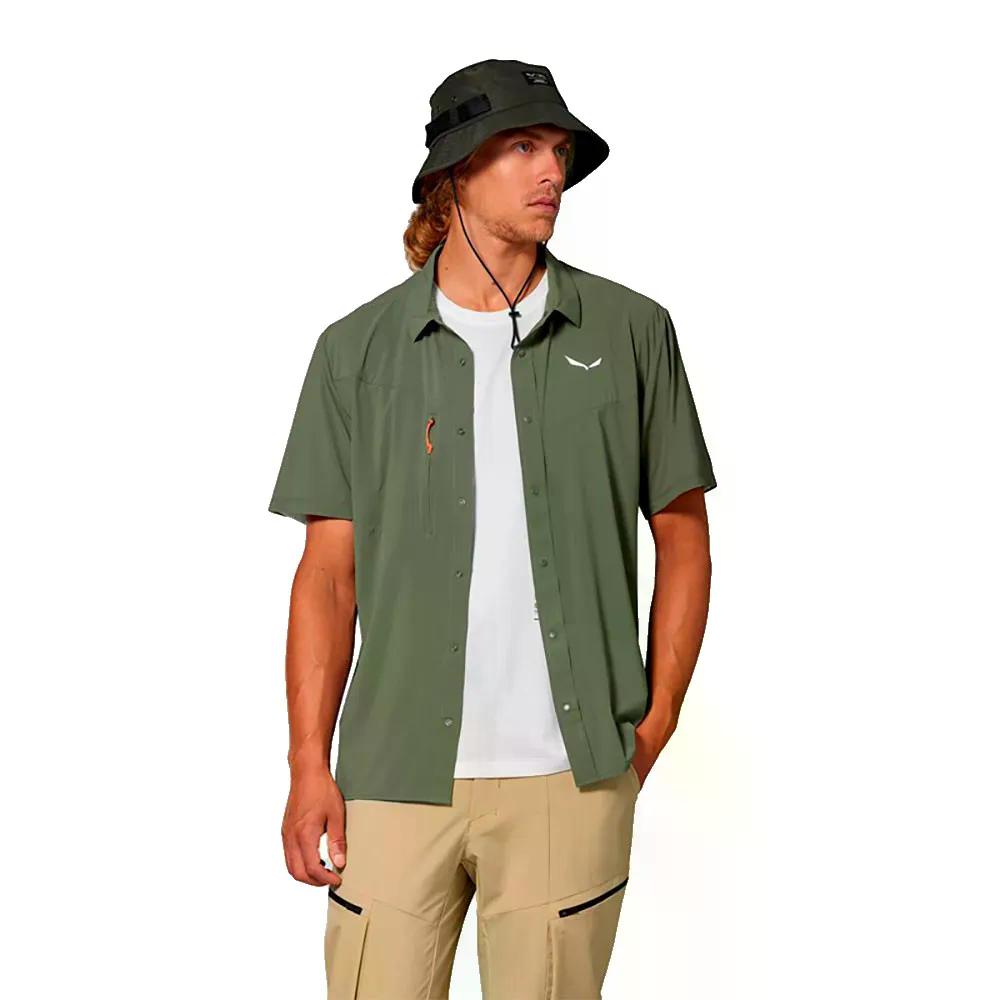 サレワ プエズ ショート スリーブ シャツ （ FadedGreen ） | SALEWA Puez Short Sleeve Shirt 
