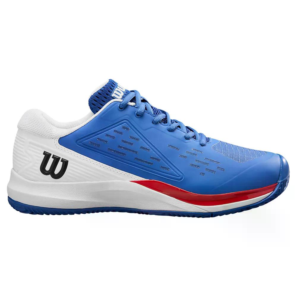 ウィルソン ラッシュ プロ エース クレーコート テニスシューズ （ DejaVuBlue/White/Infrared ） | WILSON Rush Pro Ace Clay Court Tennis Shoes [t]