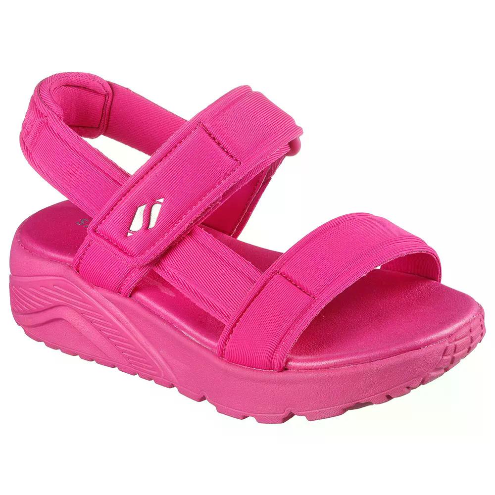 樂天商城 - スケッチャーズ ウノ ライト サニー スタンド ジュニア サンダル （ HotPinkTextile/Trim ） | SKECHERS Uno Lite Sunny Stand Junior Sandals [t]