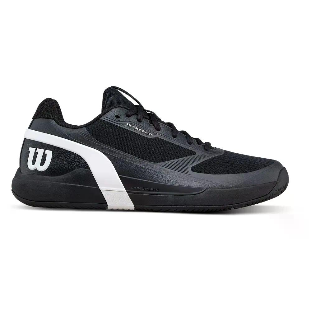 ウィルソン ラッシュ プロ 5 オールコート テニスシューズ （ Black/White/StormyWeather ） | WILSON Rush Pro 5 All Court Tennis Shoes [t]