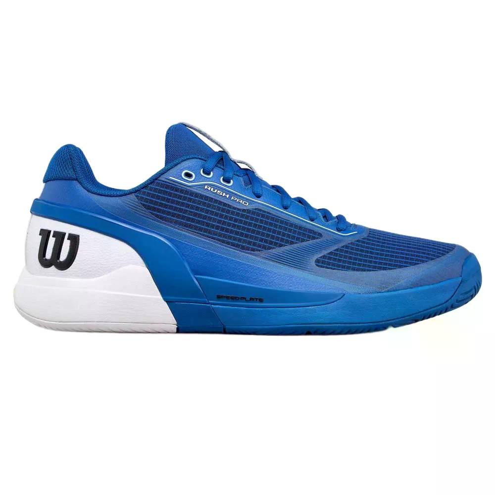 ウィルソン ラッシュ プロ 5 オールコート テニスシューズ （ DejaVuBlue/White/Black ） | WILSON Rush Pro 5 All Court Tennis Shoes [t]