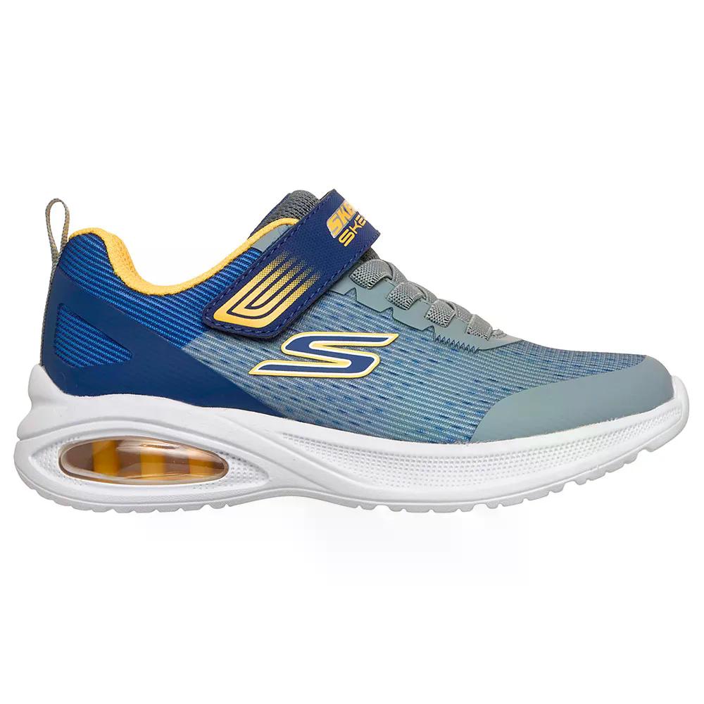 SKECHERS - スケッチャーズ マイクロスペック マックス アドバンス スクワッド ペーサー ジュニア スニーカー （ CharcoalTextile/Synthetic/NavyYellowTrim ） [t]