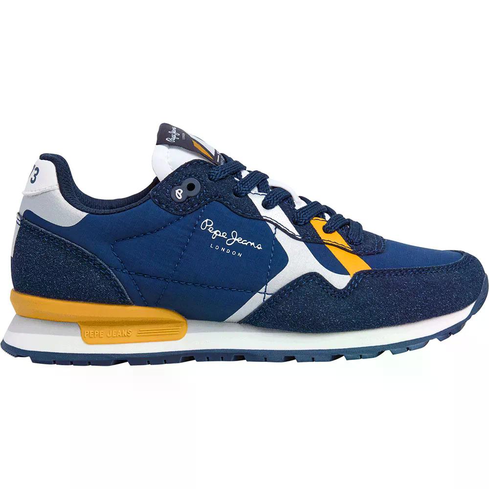 樂天商城 - ペペ ジーンズ ブリット メイン B スニーカー キッズ （ Navy ） | PEPE JEANS Brit Main B trainers [t]
