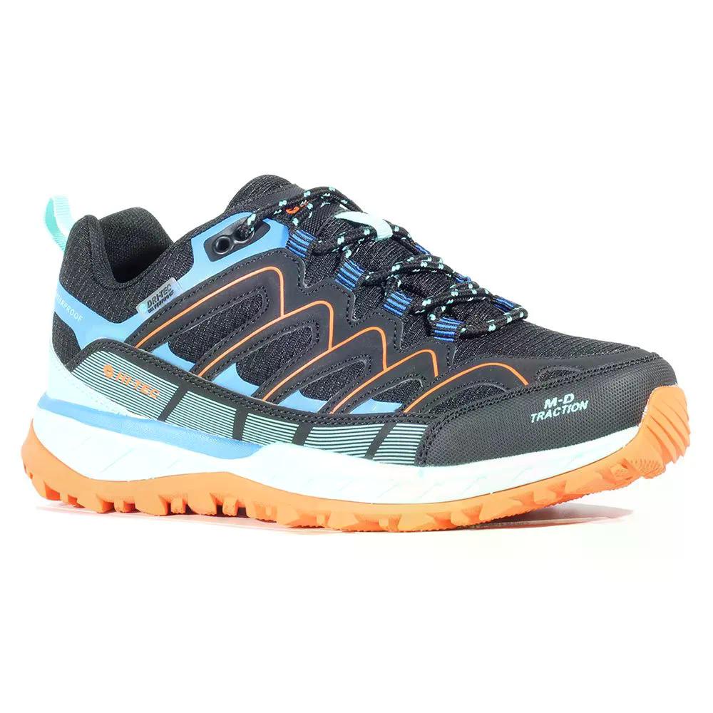 ハイテック ランダー ロー ダブリューピー ジュニア ハイキング シューズ （ Black/AngelBlue/RedOrange ） | HI-TEC Lander Low WP Junior hiking shoes 
