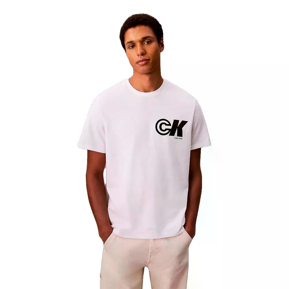 樂天商城 - カルバン クライン ジーンズ グラフィック スポーツ ロゴ ショートスリーブ Tシャツ （ BrilliantWhite ） | CALVIN KLEIN