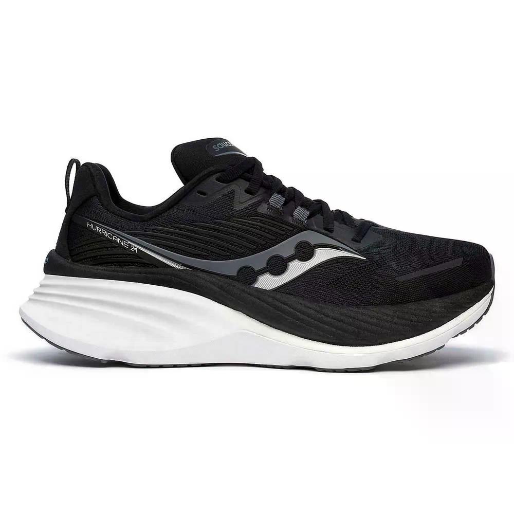 樂天商城 - サッカニー ハリケーン 24 ワイド ランニングシューズ （ Black/Carbon ） | SAUCONY Hurricane 24 wide running shoes [t]