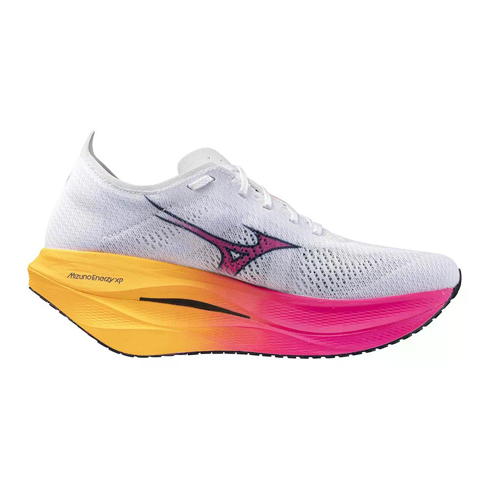 Mountaineering, Trekking - ミズノ ウエーブ リベリオン プロ 3 ランニングシューズ （ White/PinkTetra/TangOrange ） | MIZUNO Wave Rebellion Pro 3 running shoes [t]