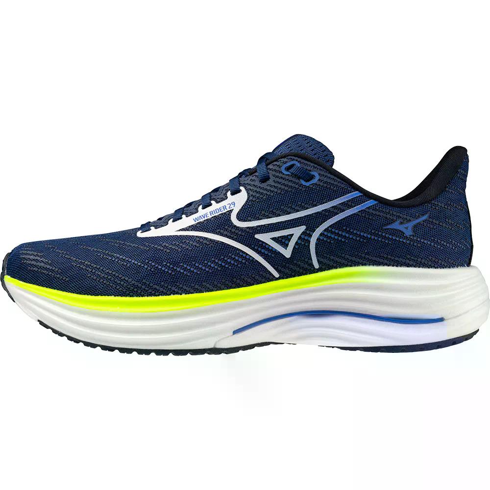 クライムスワールド 楽天市場店のミズノ ウエーブ ライダー 29 ランニングシューズ （ EstateBlue/White/LightningYellow ） | MIZUNO Wave Rider 29 running shoes [t]｜アングル2