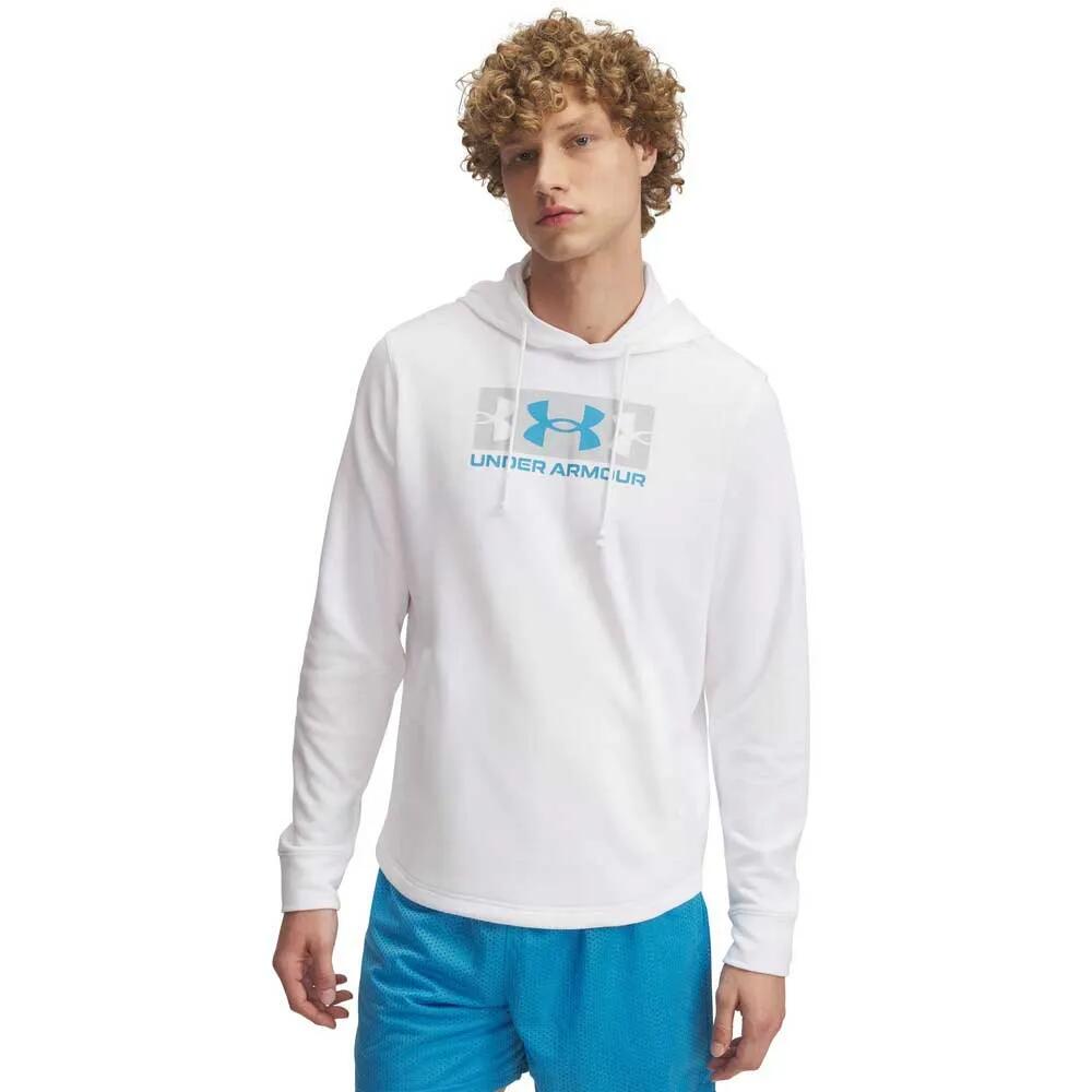 アンダーアーマー ライバル テリー ロゴ フーディ （ White / Mod Gray / Ether Blue ） | UNDER ARMOUR Rival Terry Logo hoodie 