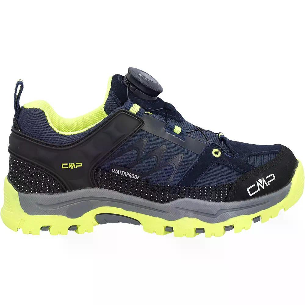 シーエムピー キルナ フィットゴー WP ジュニア ハイキングシューズ （ B.Blue/YellowFluo ） | CMP Kiruna Fitgo WP Junior Hiking Shoes 
