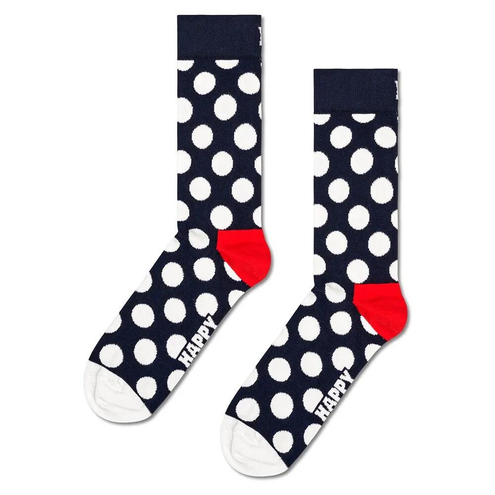 ハッピーソックス ビッグ ドット ハーフ ロング ソックス （ Navy ） | HAPPY SOCKS Big Dot Half long socks [t]