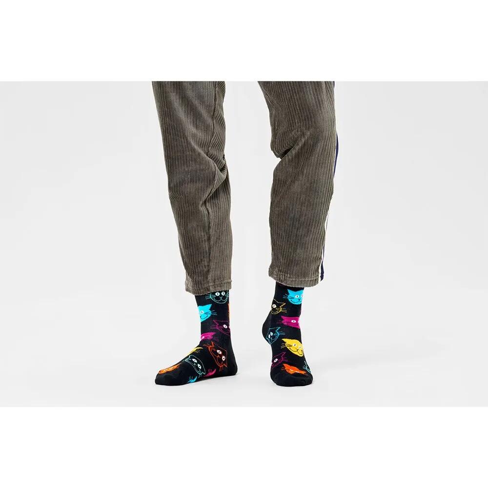 ハッピーソックス キャット ロング ソックス （ Black ） | HAPPY SOCKS Cat long socks 