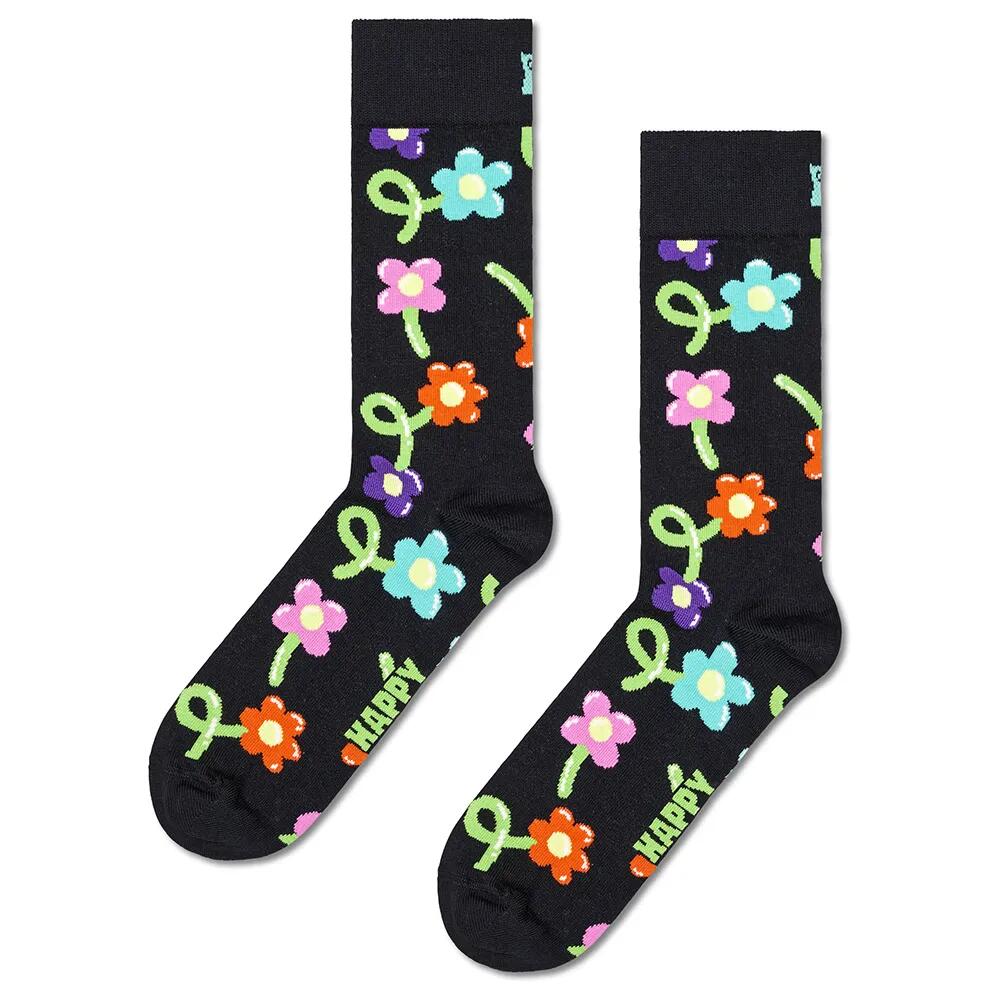 ハッピーソックス バルーン フラワー クルー ソックス （ Black ） | HAPPY SOCKS Balloon flower crew..
