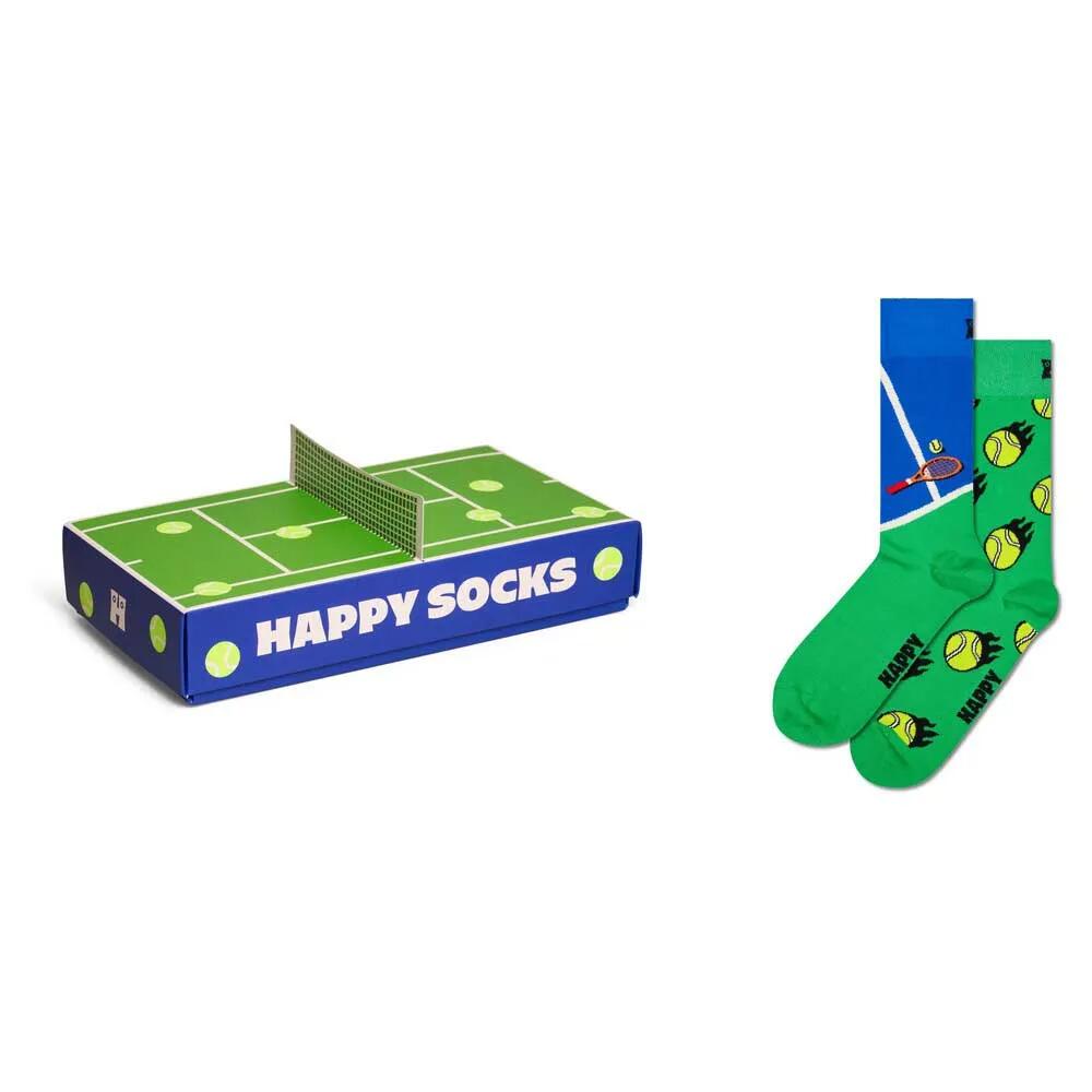 �ϥåԡ����å��� �ƥ˥� ���ե� ���å� ���롼 ���å��� 2 �ڥ� �� Blue �� | HAPPY SOCKS Tennis gift set crew s...