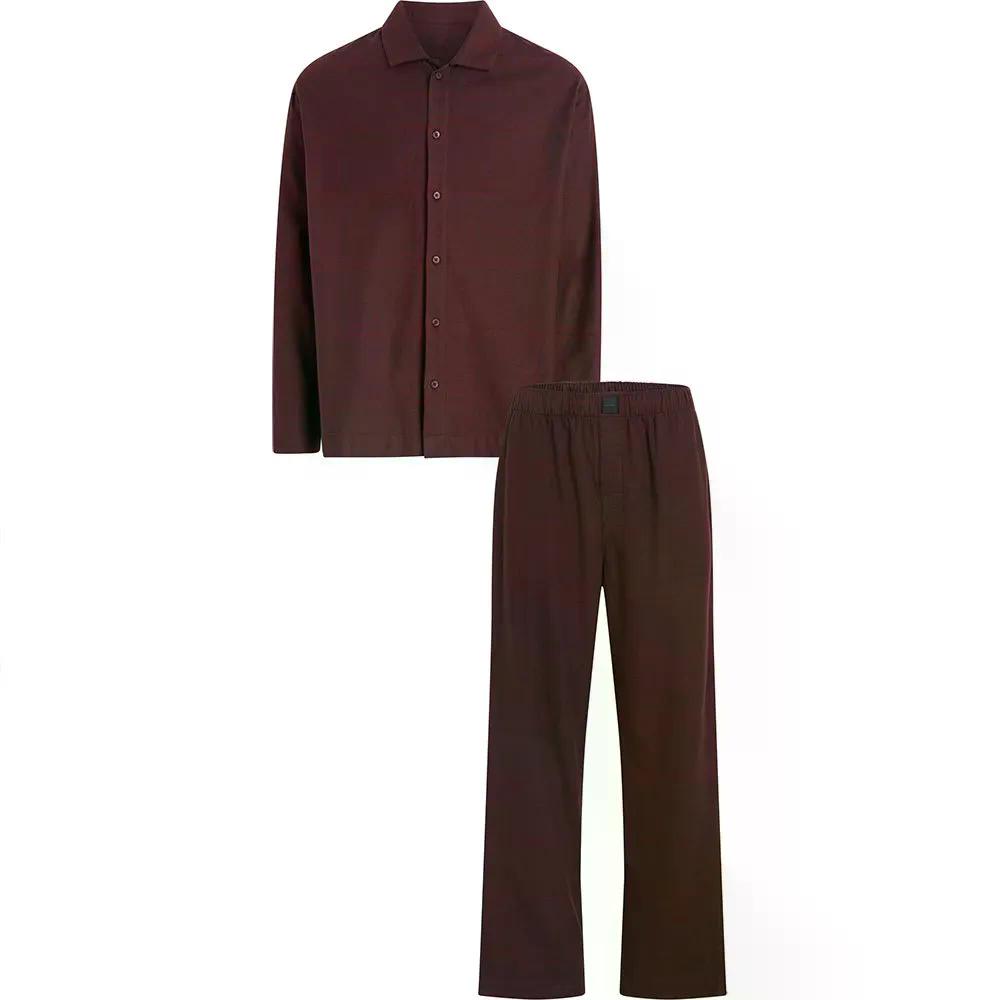 カルバン・クライン 000NM2764E ロングスリーブ パジャマ （ BeamPlaidTruffleBrown ） | CALVIN KLEIN 000NM2764E long sleeve pyjama 