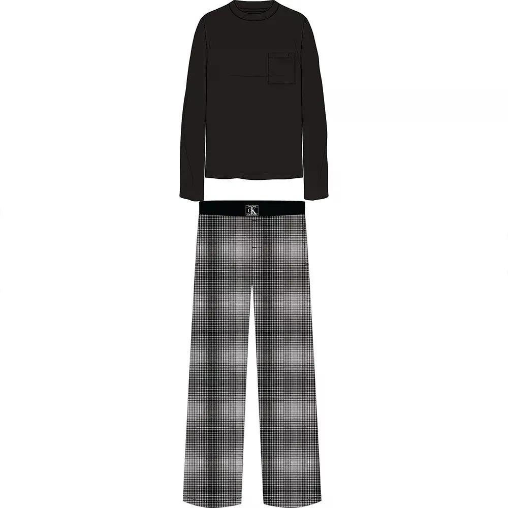カルバン・クライン 000NM2842E ロングスリーブ パジャマ （ BlackTop/LewittPlaidBlackBtm ） | CALVIN KLEIN 000NM2842E long sleeve pyjama 