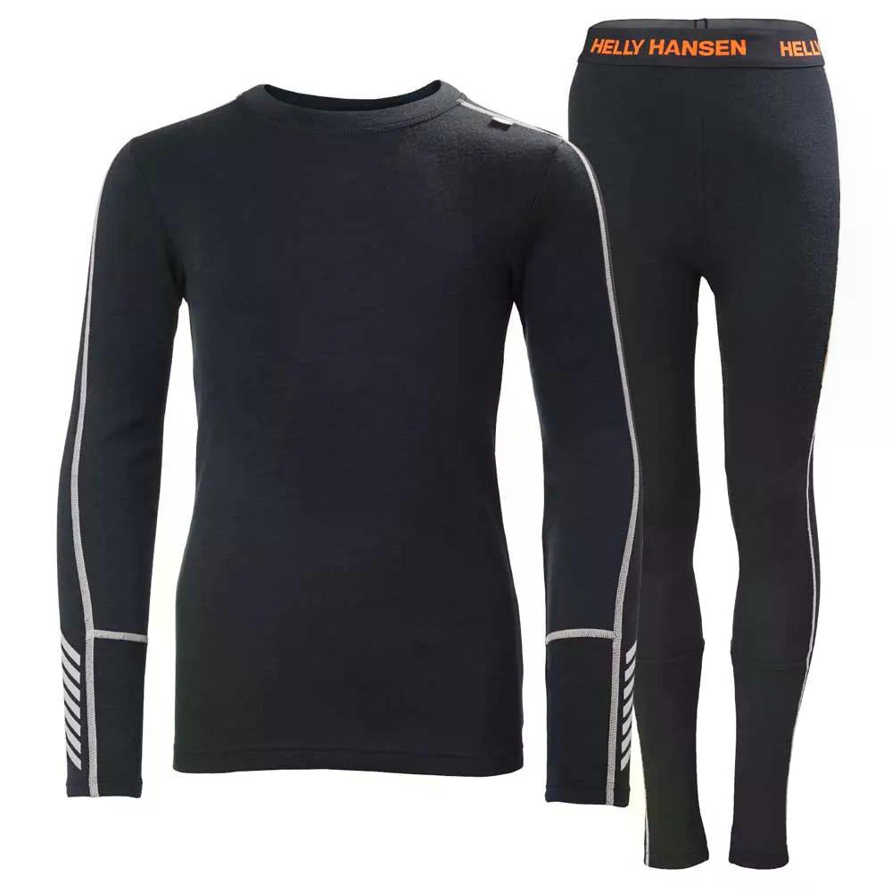 ヘリーハンセン リーファ メリノ ミッドウェイト ジュニア ベースレイヤー セット （ Navy ） | HELLY HANSEN Lifa Merino Midweight Junior Base Layer Set [t]