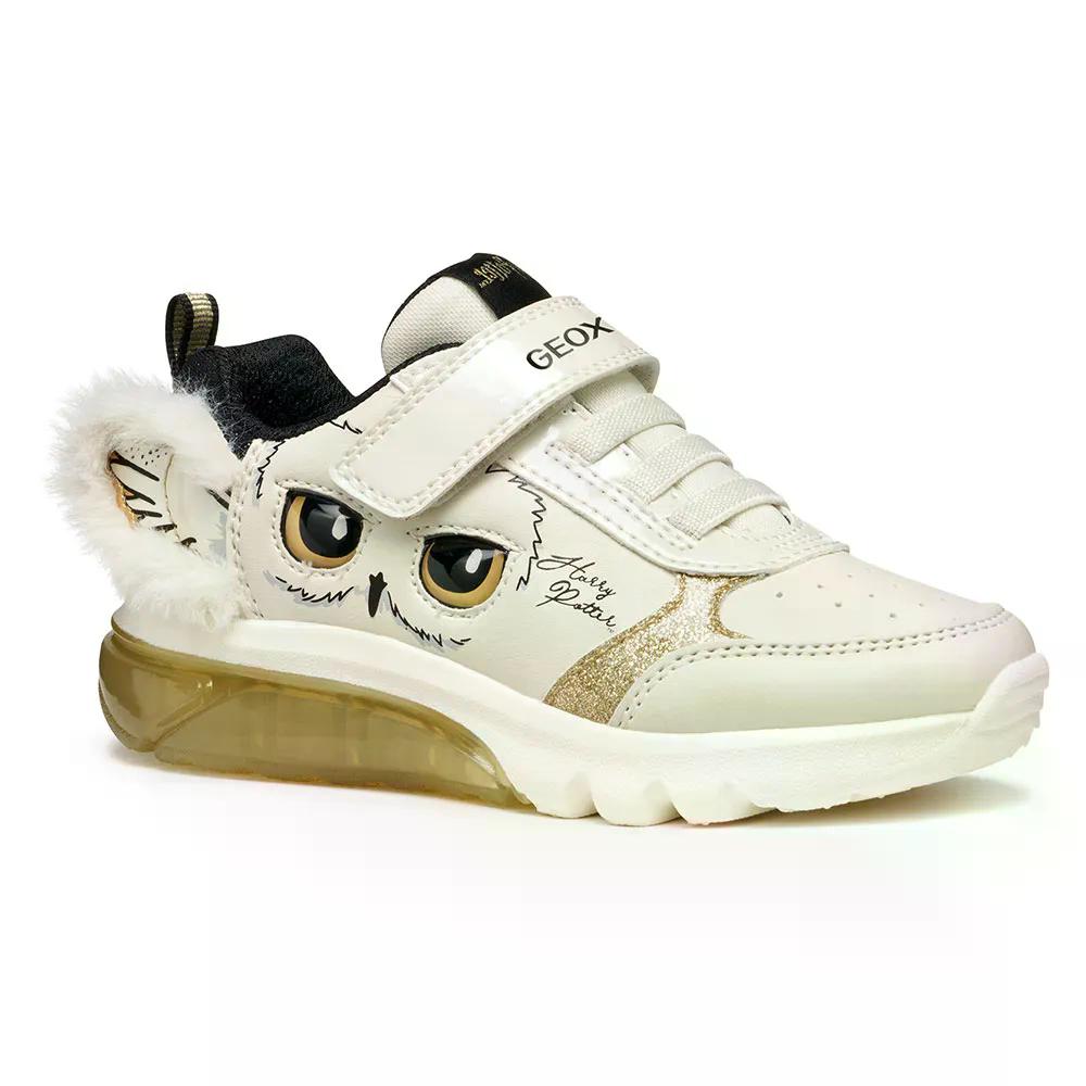 樂天商城 - ジェオックス シバードロン レースレス スニーカー ガールズ （ LightIvory/Platinum ） | GEOX Ciberdron Laceless sneakers Girls [t]