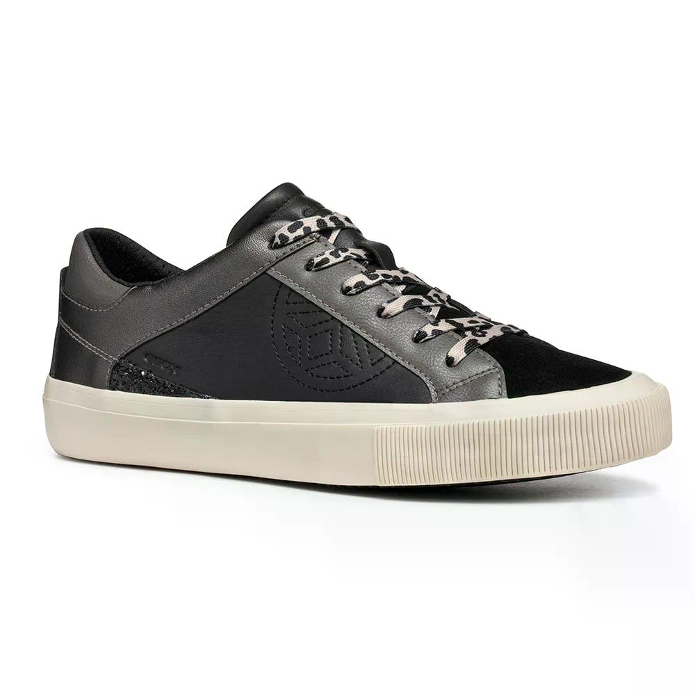 ジェオックス エメレニー スニーカー ウーマン （ Black/Silver ） | GEOX Emmeleny sneakers woman [t]