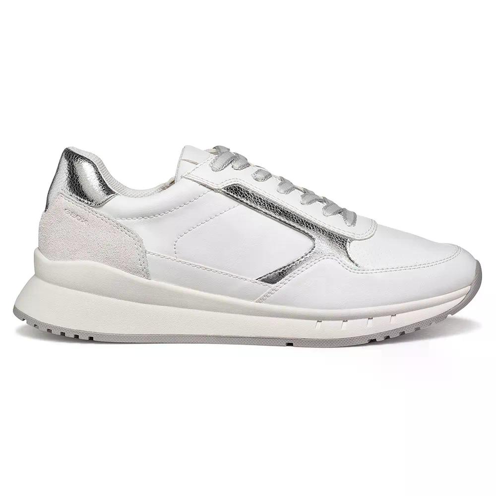 ジェオックス オクタヴィー スニーカー ウーマン （ White/Silver ） | GEOX Octaviee sneakers woman [t]