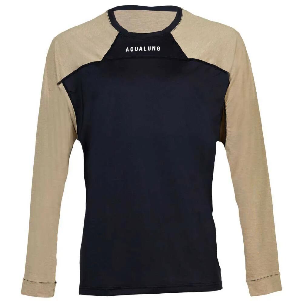 ラッシュガード - AQUALUNG Lf Long Sleeve Rash Guard （ Black / Beige ） [t]