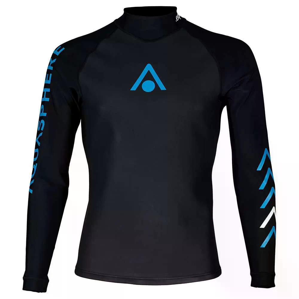 AQUASPHERE Aquaskin 長袖ラッシュガード （ Black/Blue ） [t]