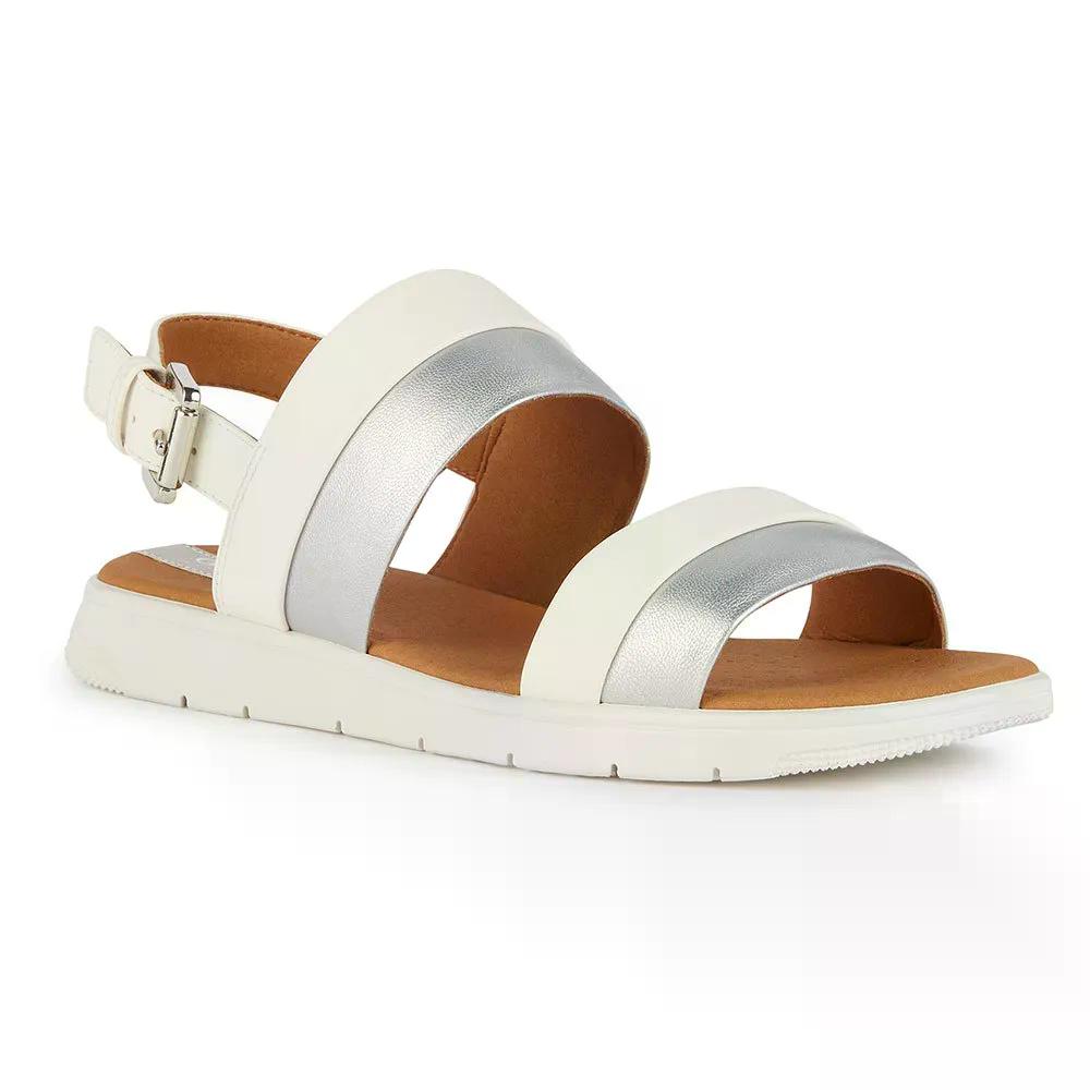 ジェオックス ダンドラ サンダル ウーマン （ White/Silver ） GEOX Dandra sandals woman t