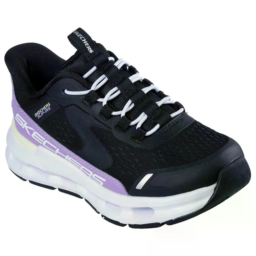 スケッチャーズ グライド ステップ プラス キッズ スニーカー （ BlackSynthetic/PurpleTrim ） | SKECHERS Glide Step+ Kids Sneakers 