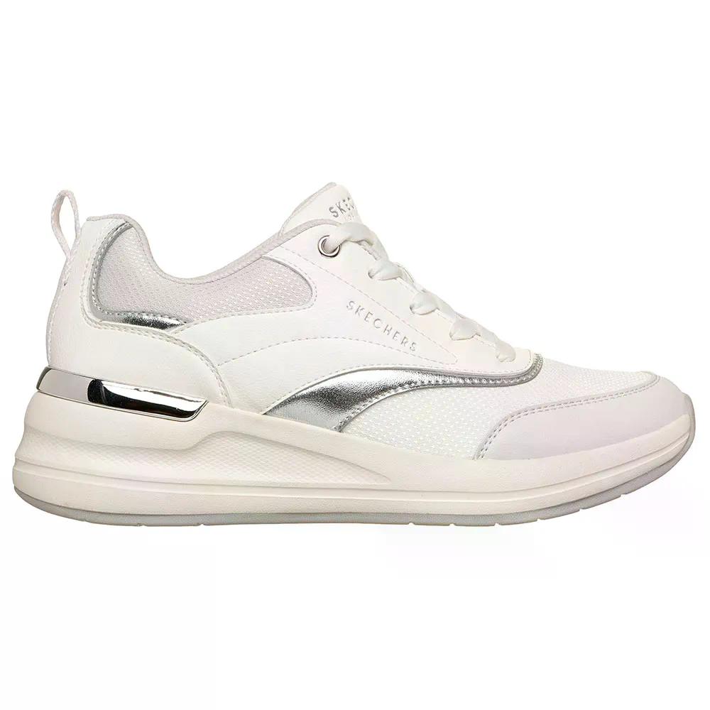 SKECHERS - スケッチャーズ ビリオン 2 スニーカー レディース （ WhiteDuraleather/Mesh/SilverTrim ） | SKECHERS Billion 2 Sneakers Woman [t]