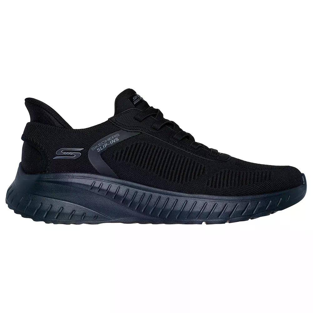 SKECHERS - スケッチャーズ ボブス スクワッド カオス ソリッド ステップ スニーカー （ BlackKnit ） | SKECHERS BOBS Squad Chaos Solid Step Sneakers [t]