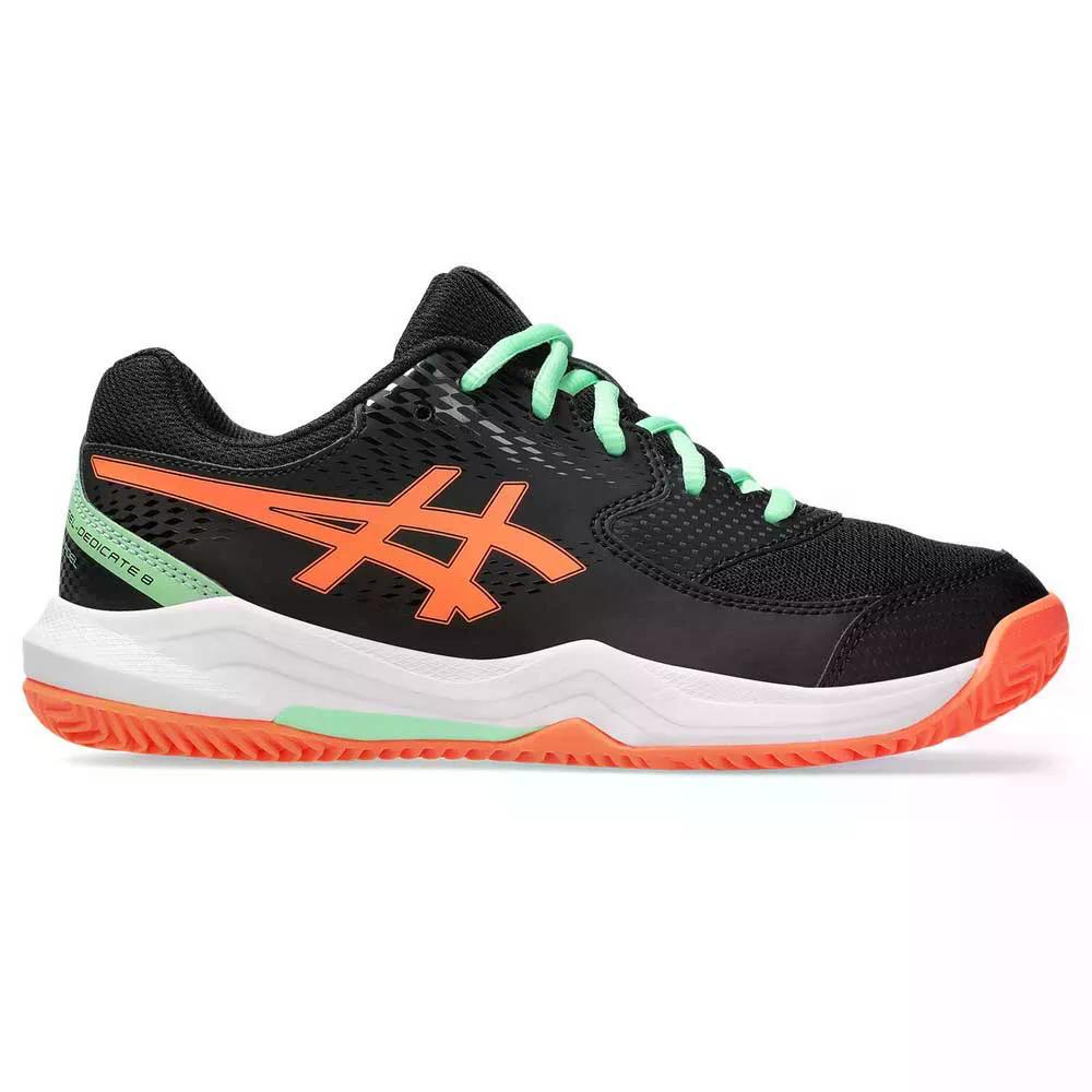 アシックス ゲルデディケート 8 GS パデル シューズ ジュニア （ Black/VividCoral ） | ASICS Gel-Dedicate 8 GS Padel Shoes Junior 