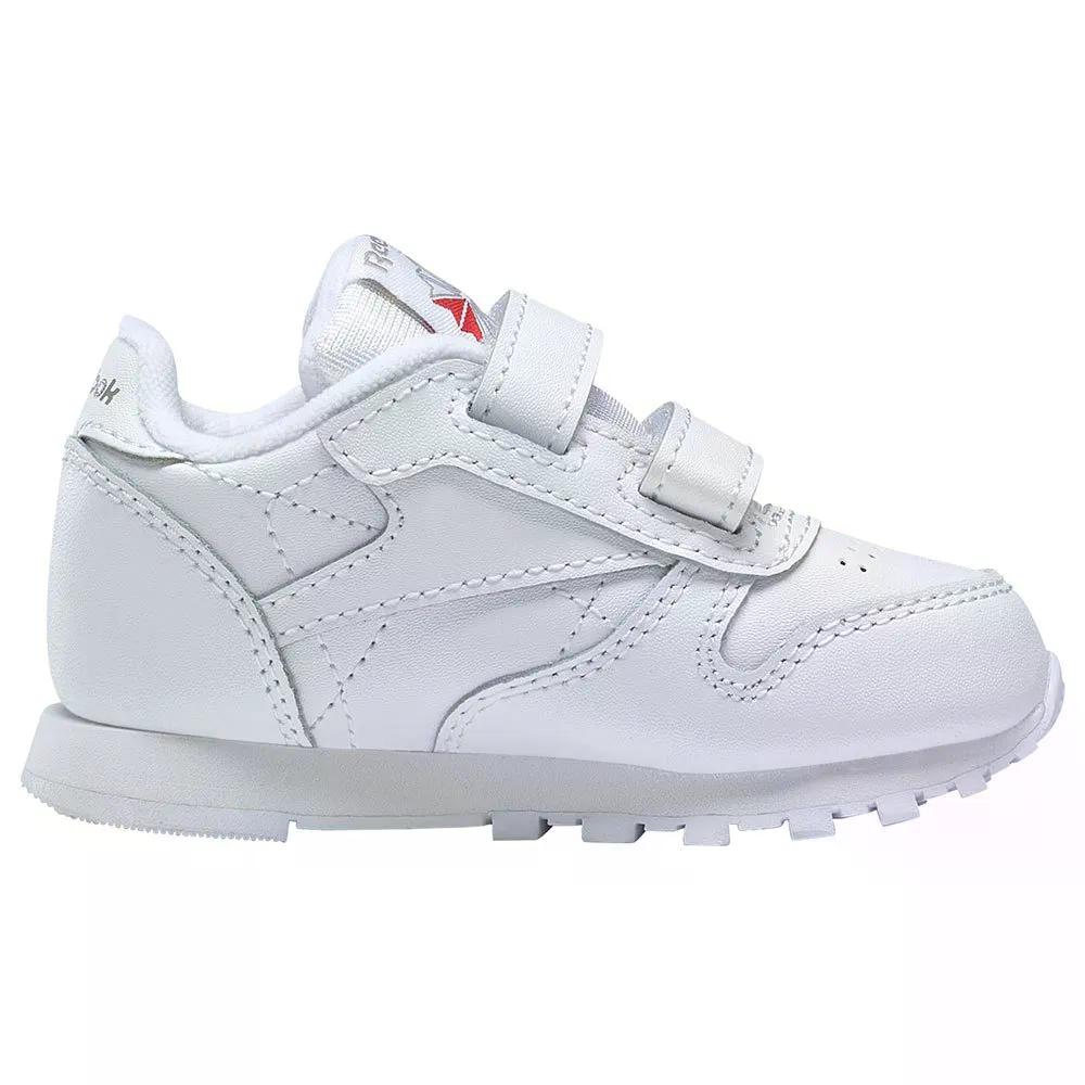 Rakuten - REEBOK CLASSICS Leather 2V Velcro ベビーシューズ （ White/Carbon/VectorBlue ） [t]