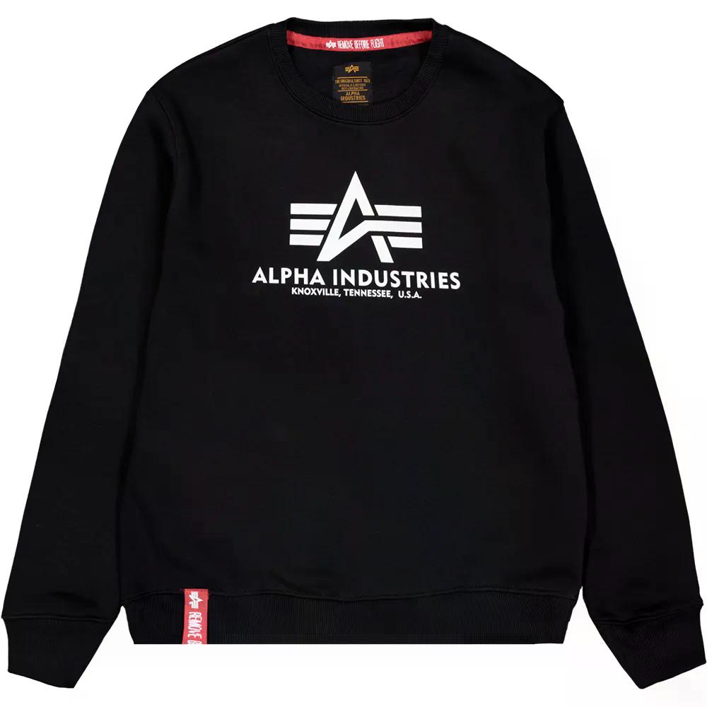 アルファ インダストリーズ ベーシック スウェットシャツ （ Black ） | ALPHA IND...