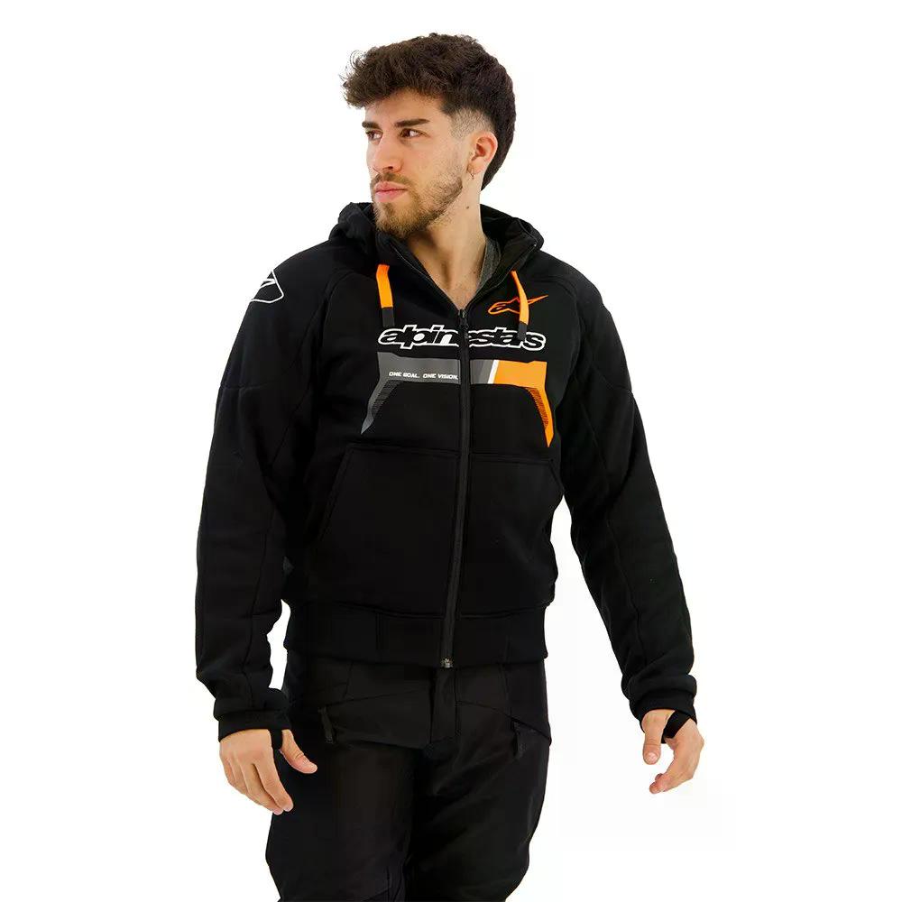 アルパインスターズ クローム イグニッション フルジップ スウェットシャツ （ Black/RedFluo ） | ALP..