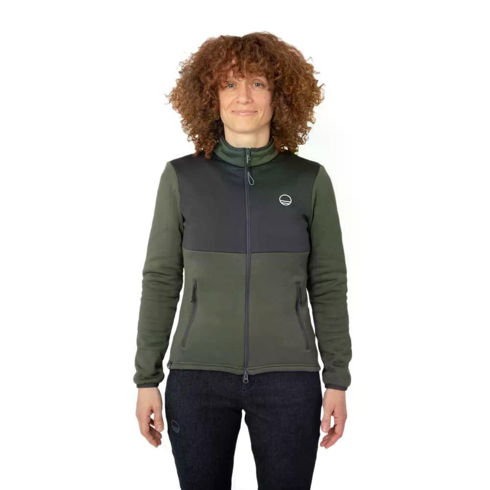 ワイルドカントリー スタミナ フルジップ スウェットシャツ レディース （ Greenspit/Onyx ） | WILDCOUNTRY Stamina full zip sweatshirt Woman 