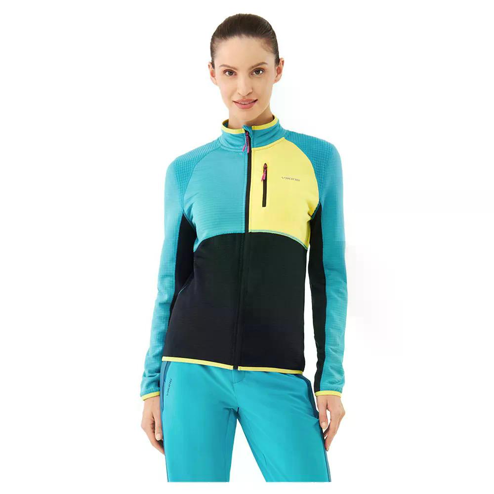 バイキング ミッドランド フルジップ スウェットシャツ レディース （ Turquise/Black ） | VIKING Midland full zip sweatshirt Woman [t]