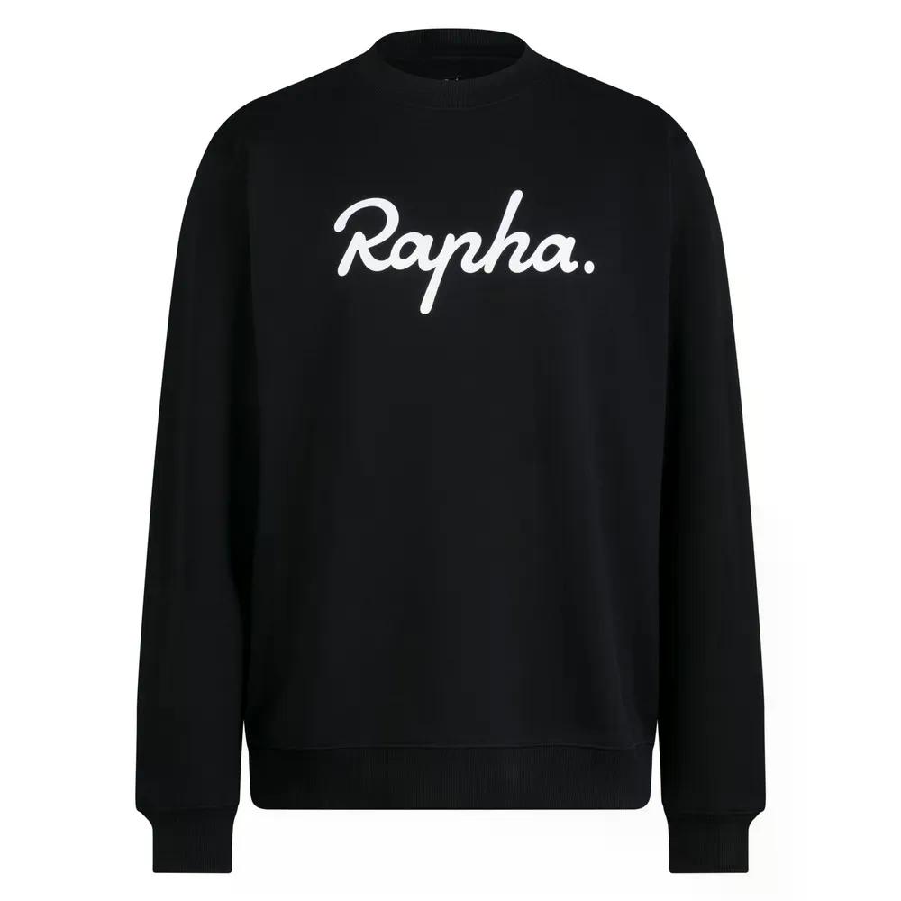 樂天商城 - ラファ ヘビーウェイト コットン ラージ ロゴ スウェットシャツ （ Black/White ） | RAPHA Heavyweight Cotton Large Logo sweatshirt [t]