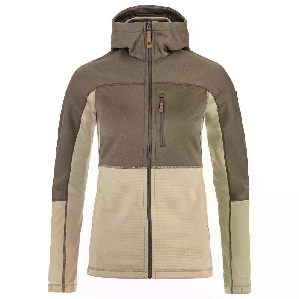 フェールラーベン アビスコ トレイル フルジップ フリース ウーマン （ Fossil/SuedeBrown ） | Fjallraven Abisko Trail full zip Fleecewoman 