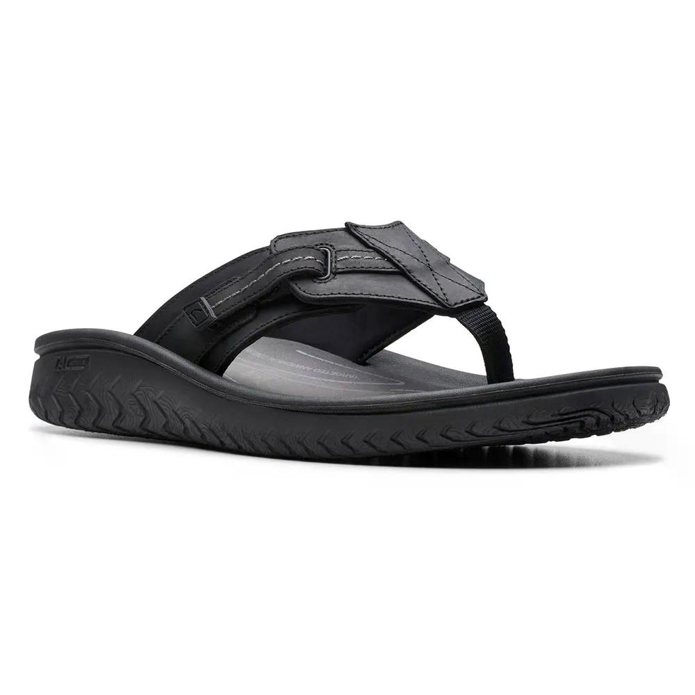 樂天商城 - CLARKS SHOES Wesley Sun ビーチサンダル （ BlackLeather ） [t]